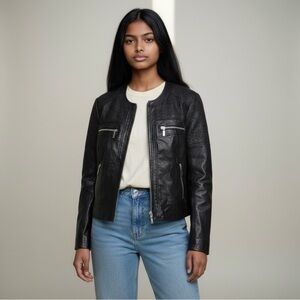Bernardo XL Black Leather Jacket